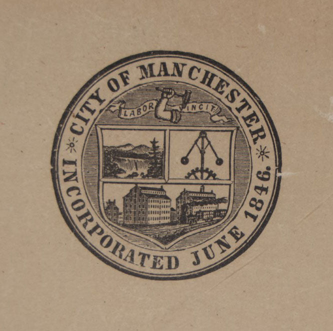 Lot 072 - Antique Manchester, New Hampshire Photograph Book, "The Mirror's Pictorial Manchester, 1846-1896" 50 Years Since Incorporation, By The John B. Clarke Co., Publishers, Note Heavy Wear