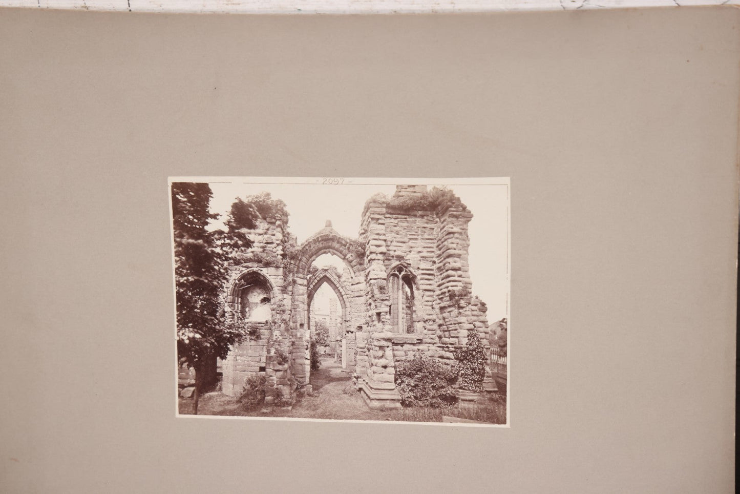 Lot 076 - Grouping Of Four Antique Boarded European Photographs, Church And Abbey Ruins, England, Wales, Tintern Abbey, Etc.