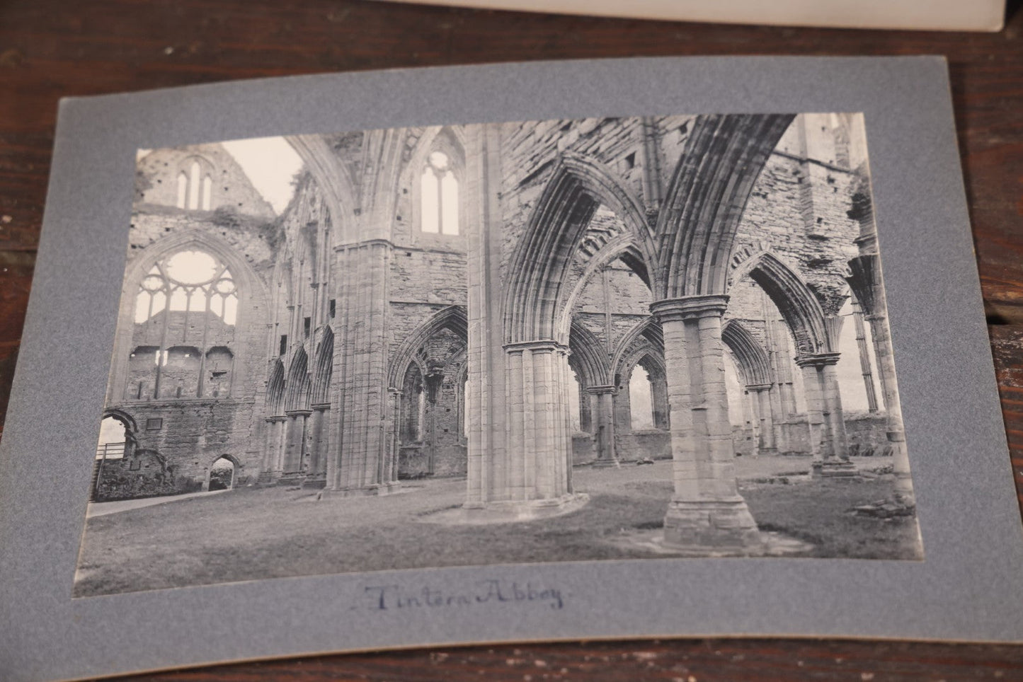 Lot 076 - Grouping Of Four Antique Boarded European Photographs, Church And Abbey Ruins, England, Wales, Tintern Abbey, Etc.