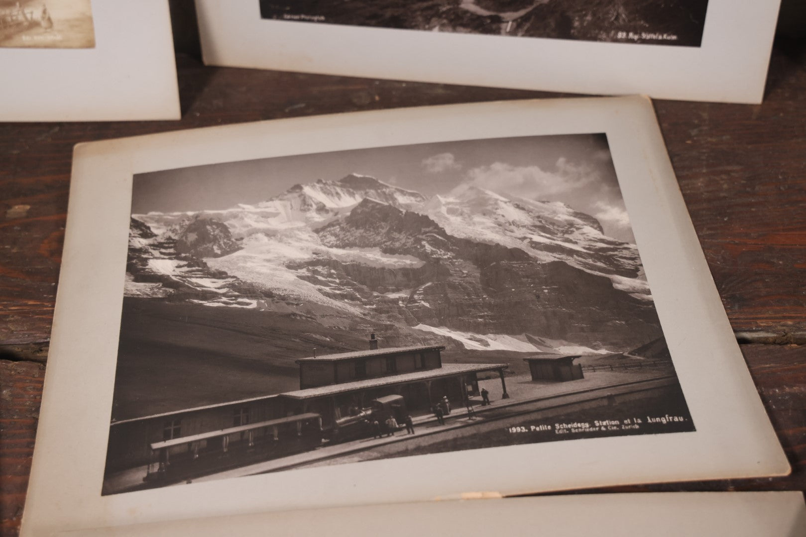 Lot 078 - Grouping Of Seven Antique Boarded European Photographs, Switzerland And France, Architecture, Landscapes, Etc.