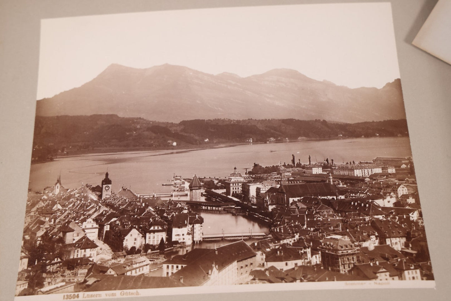 Lot 078 - Grouping Of Seven Antique Boarded European Photographs, Switzerland And France, Architecture, Landscapes, Etc.