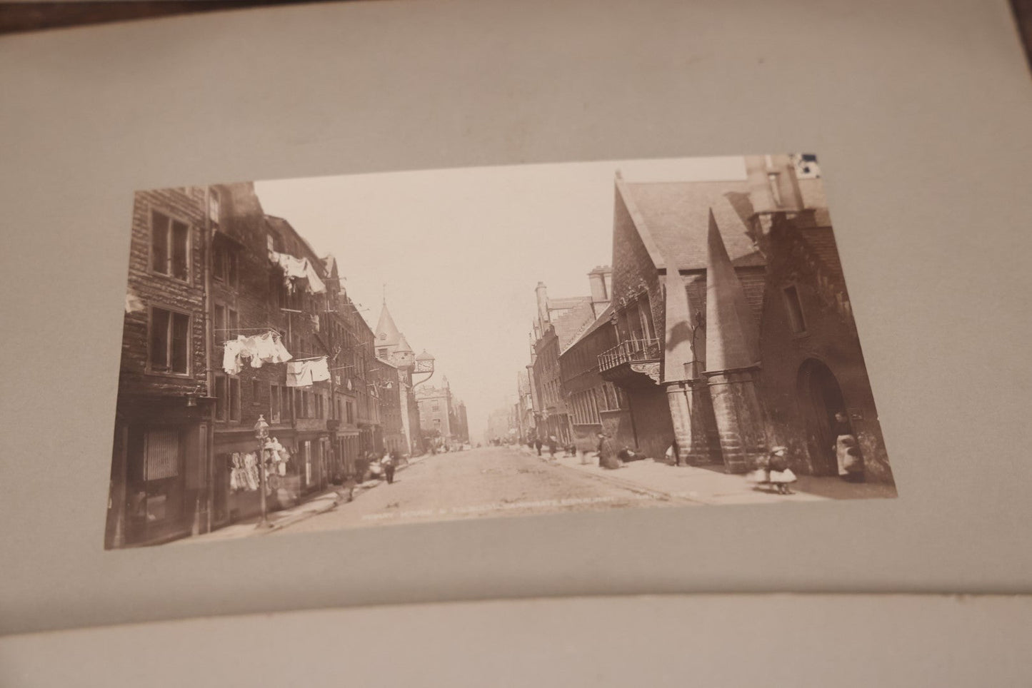 Lot 079 - Grouping Of Nine Antique Boarded European Photographs, Edinburgh Scotland, Forth Bridge, Street Scenes, Etc.