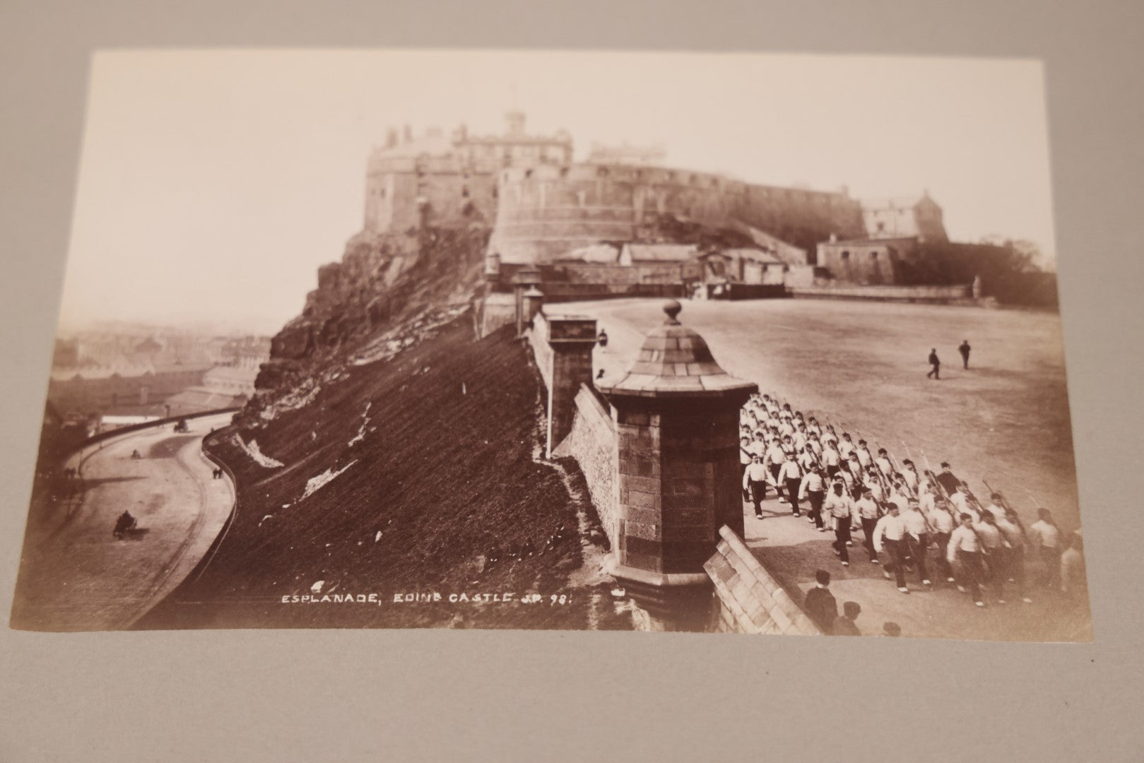 Lot 079 - Grouping Of Nine Antique Boarded European Photographs, Edinburgh Scotland, Forth Bridge, Street Scenes, Etc.