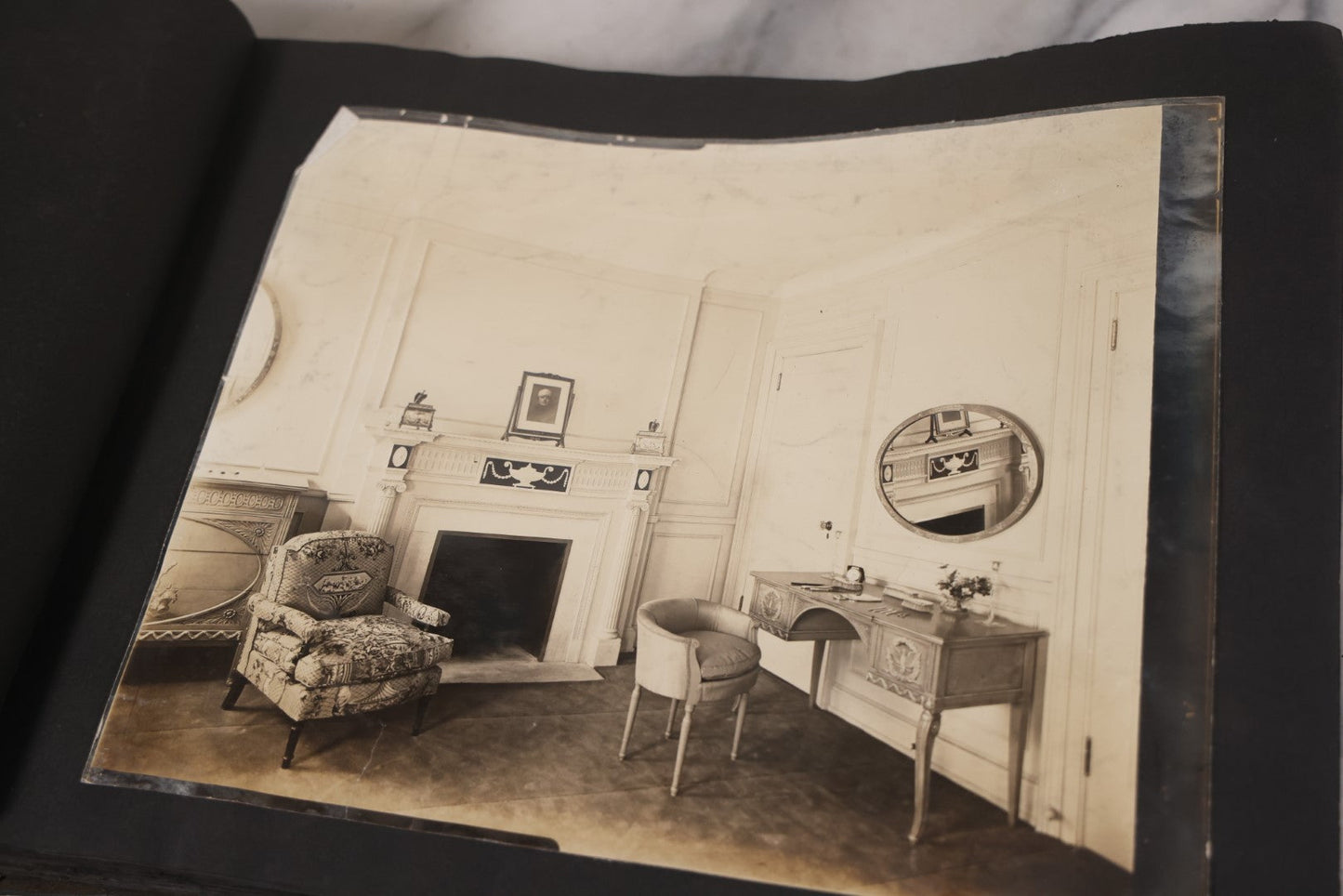 Lot 081 - Antique Large Format Photo European Photo Album, Consisting Of Dozens Of Photographs Of Interior Bedrooms, Album Marked Chamberlin Dodds