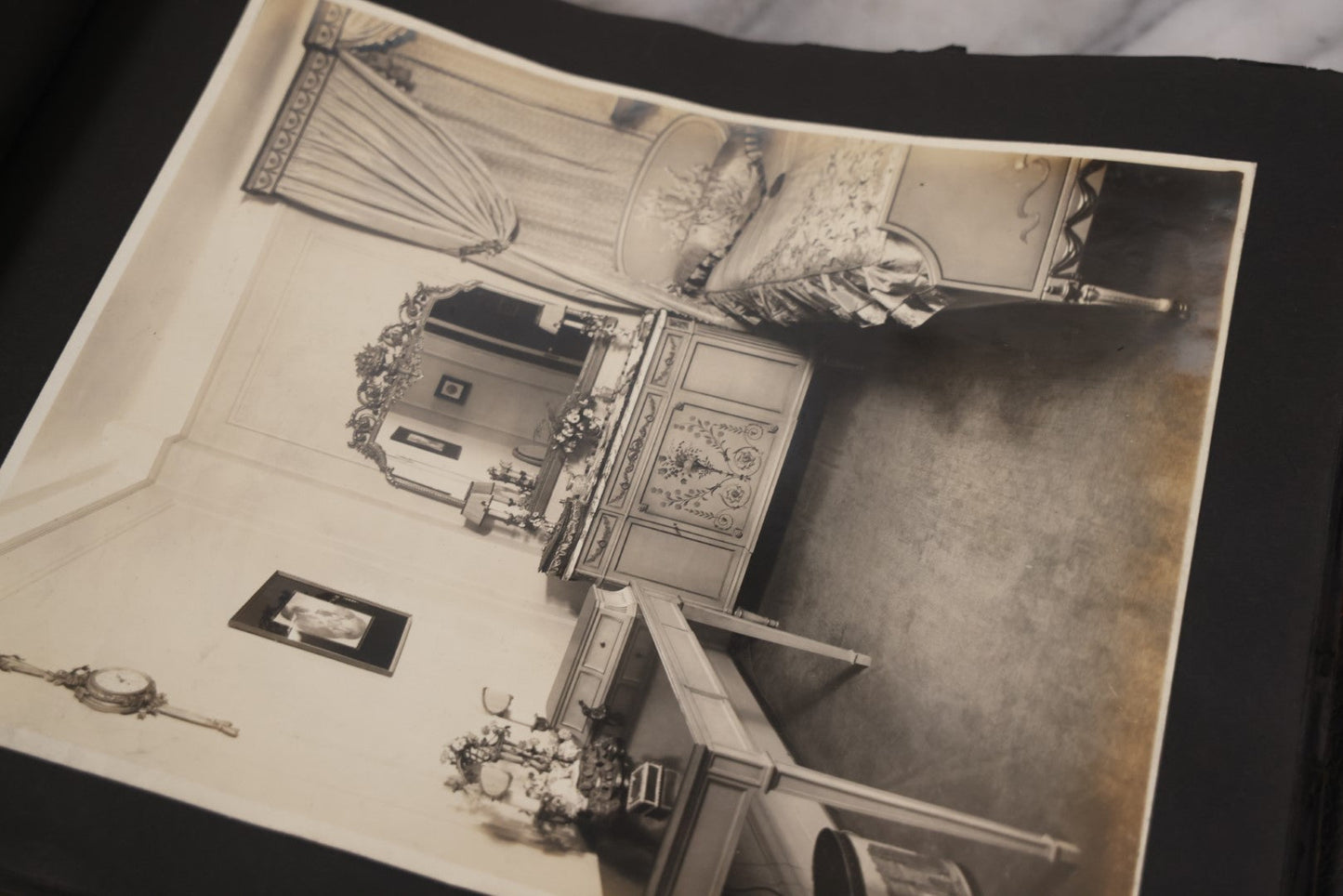 Lot 081 - Antique Large Format Photo European Photo Album, Consisting Of Dozens Of Photographs Of Interior Bedrooms, Album Marked Chamberlin Dodds