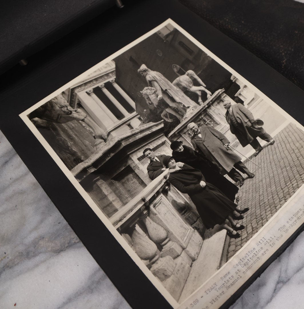 Lot 082 - Antique Large Format Photo European Photo Album, Consisting Of Dozens Of Photographs, Mostly Of Italy, Including Sicily, Italian Riviera, Tivoli, Etc.