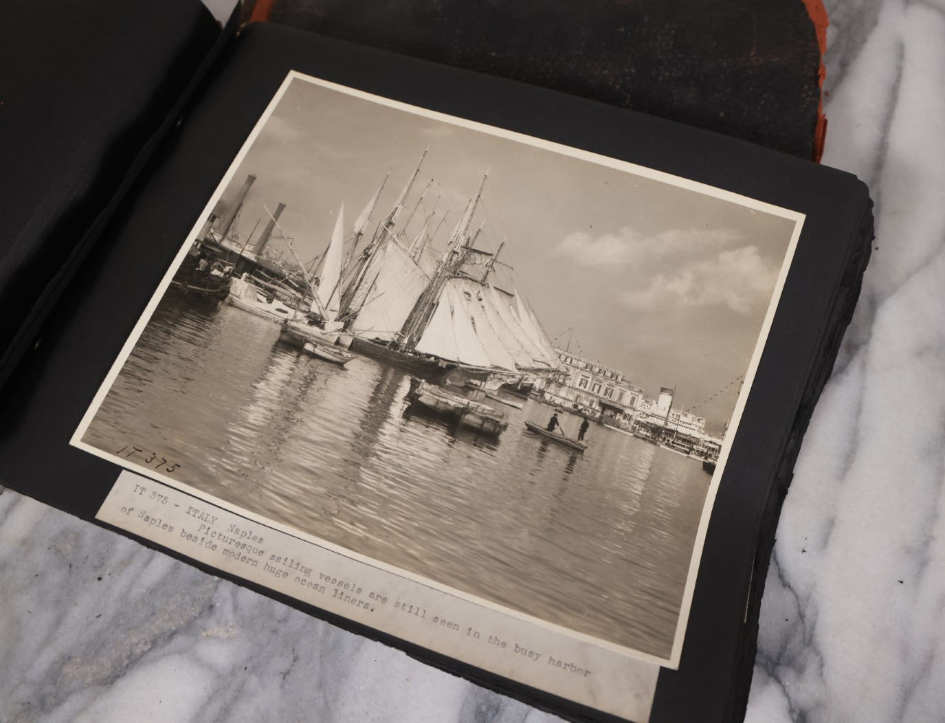 Lot 082 - Antique Large Format Photo European Photo Album, Consisting Of Dozens Of Photographs, Mostly Of Italy, Including Sicily, Italian Riviera, Tivoli, Etc.