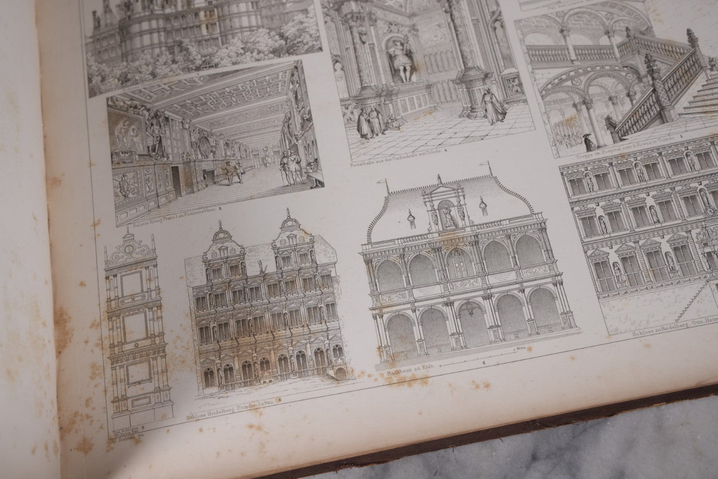 Lot 083 - "Monuments Of Art Showing Its Development From The Earliest Artistic Attempts To The Present Period" Antique Two Volume Book Set With Illustrations, Published By Theo. Stroefer, Circa 1880s