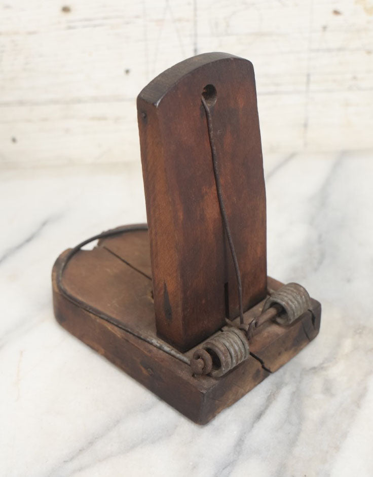 Lot 088 - Antique Wood And Metal Rat And Rodent Trap, No Label