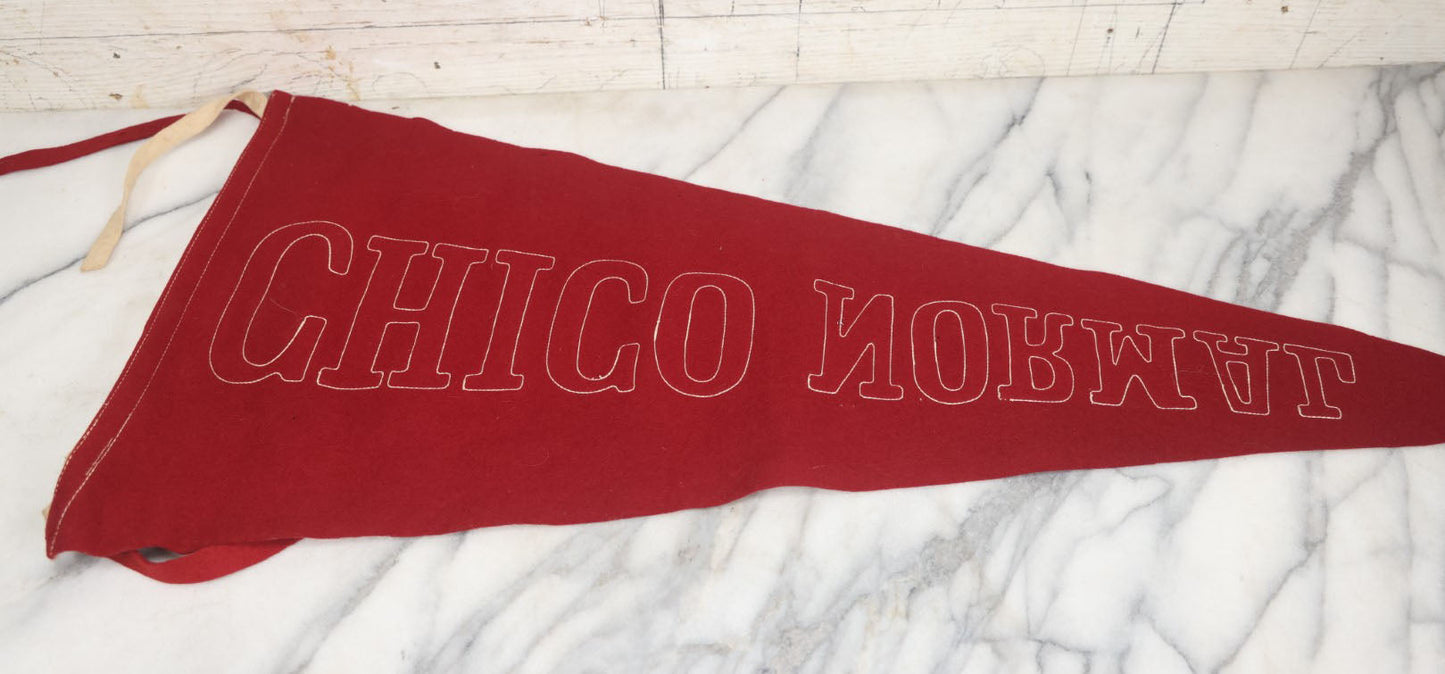 Lot 089 - Antique Felt Pennant From The Chico Normal School, Future California State University, Teacher Training School, Chico California, Circa 1920