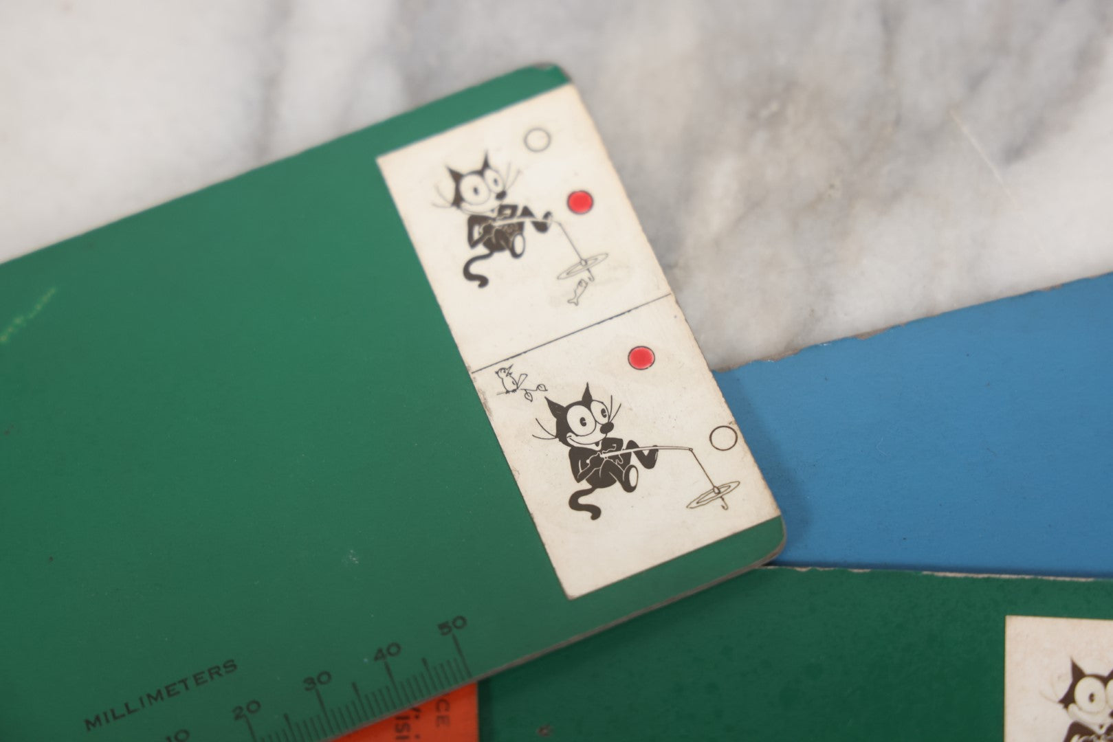 Lot 096 - Grouping Of Six Antique Felix The Cat And Other "Stepping Stone To Binocular Vision" Stereo Cards By The Keystone View Company, Vision Testing And Training Cards