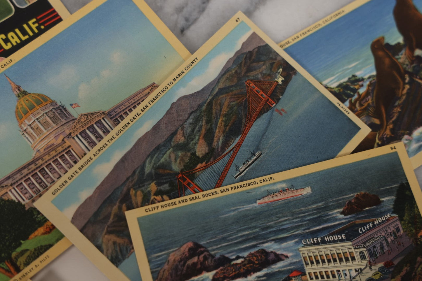 Lot 097 - Souvenir Postcard Folder Containing Ten Scenic Views Of San Francisco, California, Copyright Stanley A. Piltz, Postcards Blank, Folder Written On