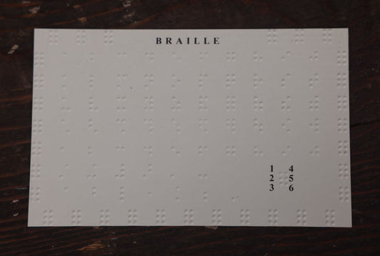 Lot 101 - Vintage Braille Postcard, Design And Copyright 1984 By Bertha Napier Reynolds, With History Of Louis Braille