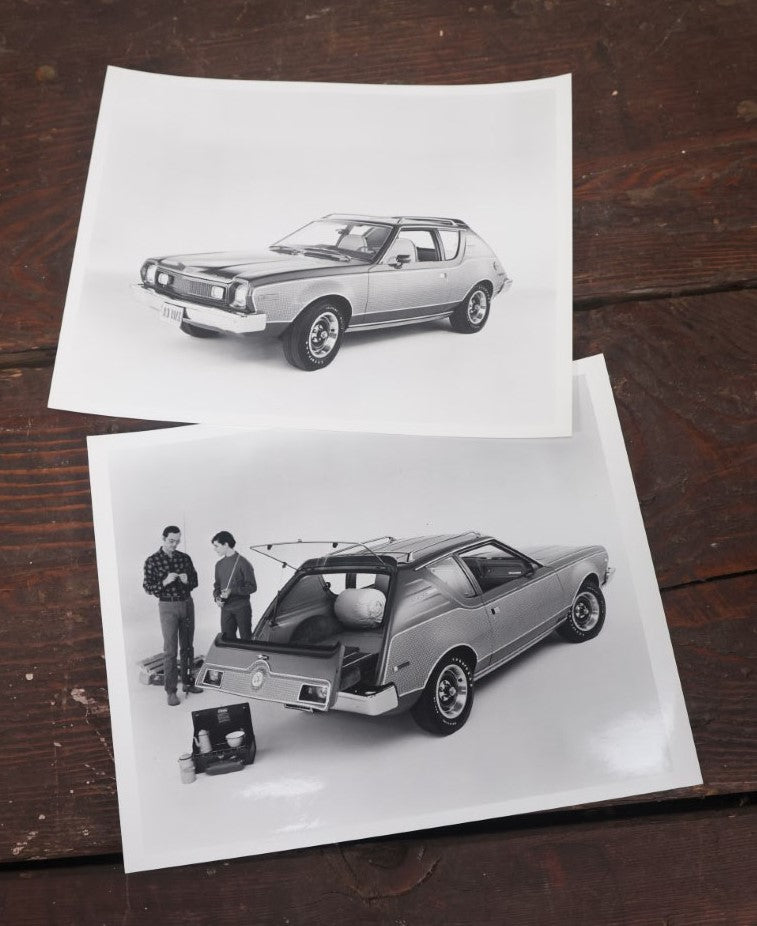 Lot 108 - Pair Of Vintage Approximately 8X10" Glossy Promotional Photos For The American Motors A.M.C. Gremlin, Circa 1970s