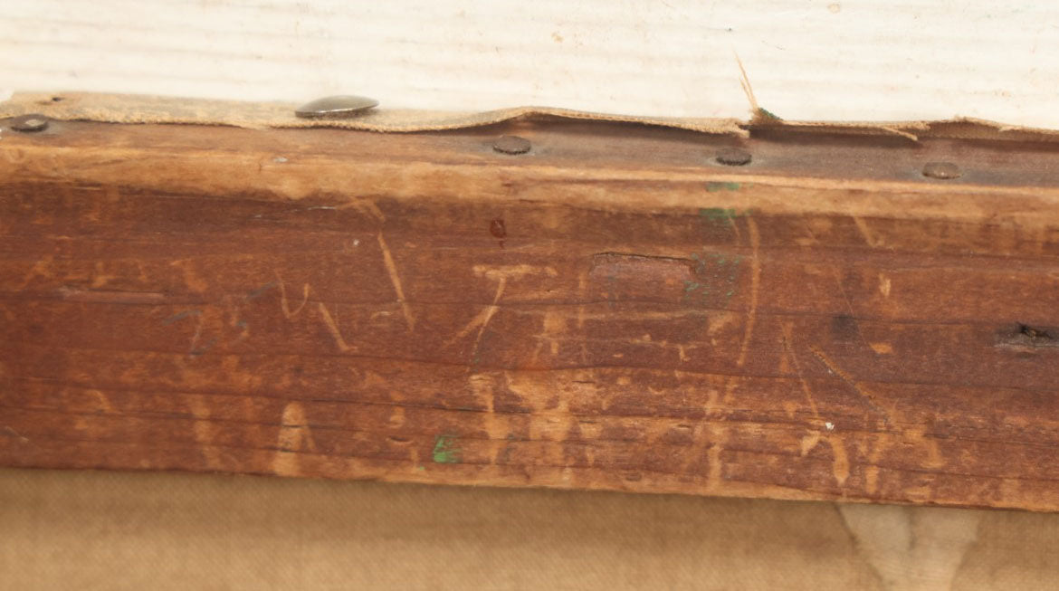 Lot 003 - Vintage Oil On Canvas Nautical Painting Of A Clipper Ship And Lighthouse, Artist Signed By Christopher Gershin, Note Holes And Losses, 25" X 13"