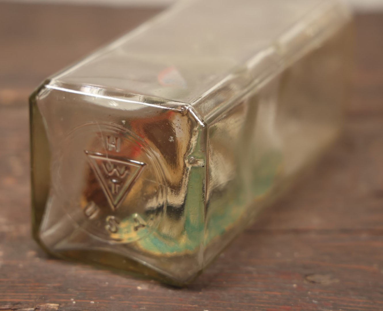 Lot 006 - Vintage Folk Art Ship In A Bottle, Handcrafted With Backdrop, Ship Has American Flag, Circa 1930