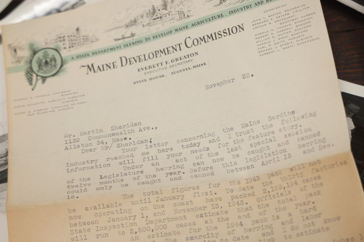 Lot 008 - Vintage Archival Photo And Ephemera Lot Relating To The Sardine Fishing And Canning Industry, R.J. Peacock Canning Co. Of Lubec, Maine, Photos By Martin Sheridan