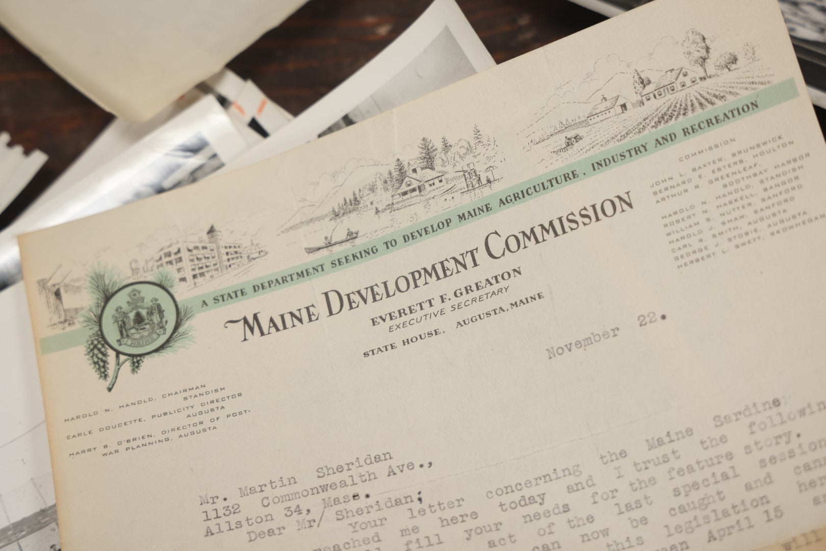 Lot 008 - Vintage Archival Photo And Ephemera Lot Relating To The Sardine Fishing And Canning Industry, R.J. Peacock Canning Co. Of Lubec, Maine, Photos By Martin Sheridan