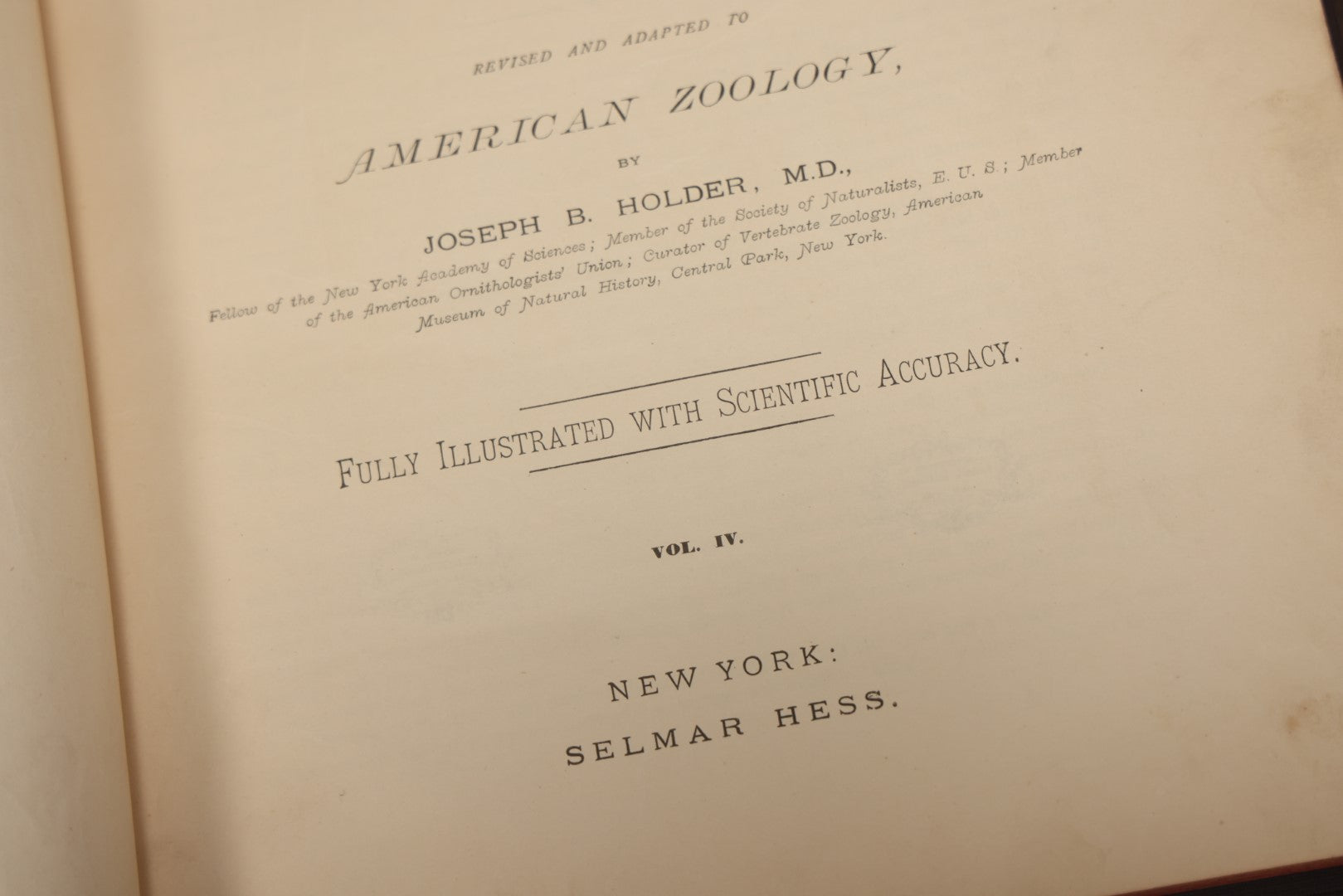 Lot 009 - Pair Of Antique Illustrated Zoology Books, "Animate Creation: Our Living World, A Natural History" By Reverend J.G.Wood, Copyright 1885, Volume I: Mamalia, And Volume Iv Birds