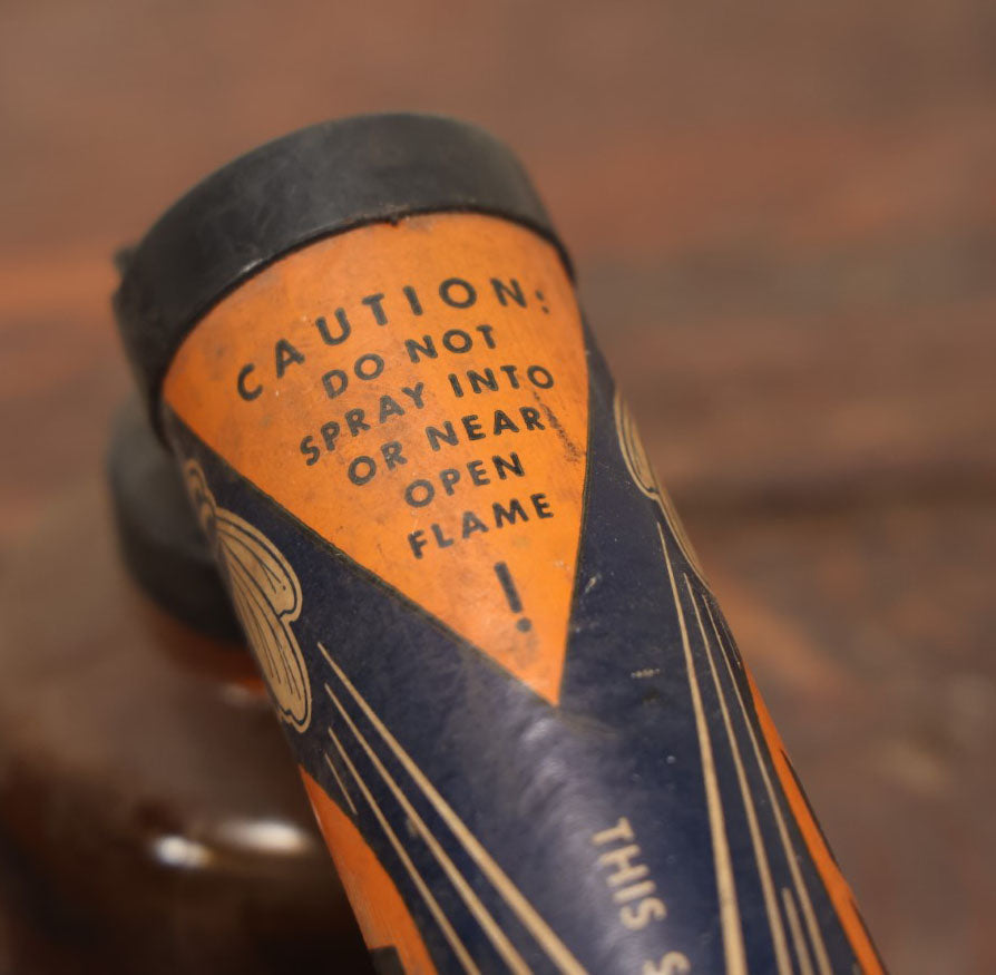 Lot 019 - Fly Rocket Vintage Wooden Bug Sprayer With Glass Font, Fly Graphics, American Specialty Company, Amherst, Ohio