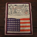 Lot 036 - Antique World War One Commemorative Pillow Keepsake, Remember Me, With 48 Star Flag, Note Heavy Fraying