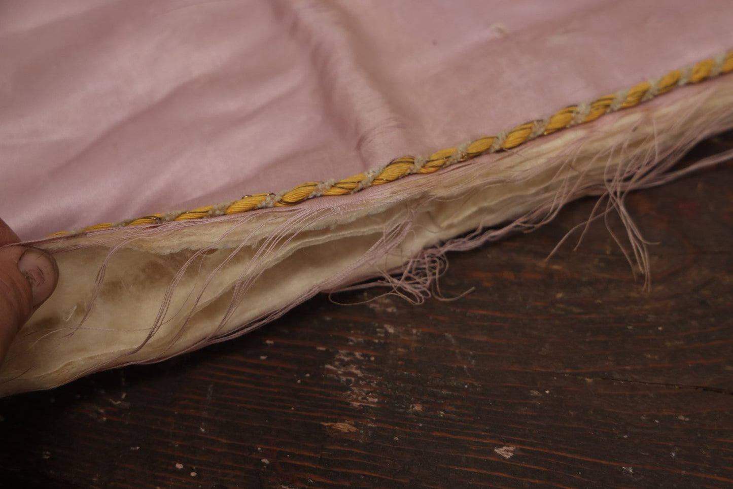 Lot 036 - Antique World War One Commemorative Pillow Keepsake, Remember Me, With 48 Star Flag, Note Heavy Fraying