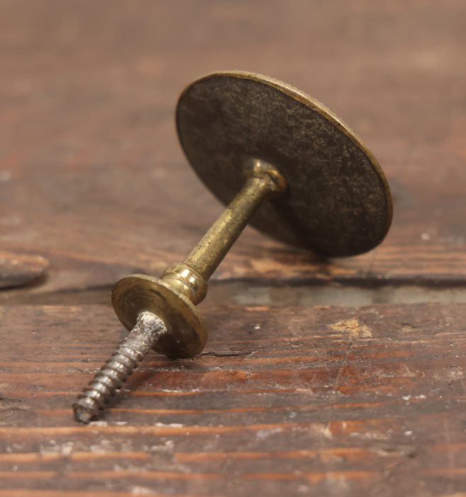 Lot 041 - Antique Hand Painted Porcelain And Brass Nautical Curtain Tie Back Knob, Woman Waiting For Sailor At Sea, On Anchor, Note Chip, Loss