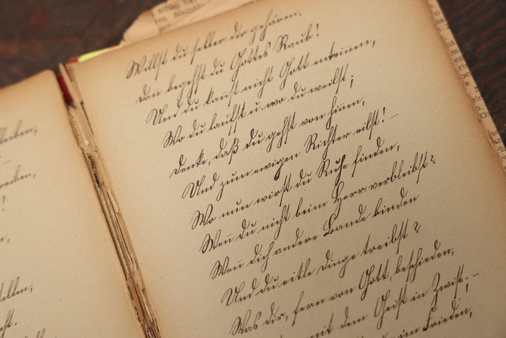 Lot 045 - Antique German Autograph Book, Belonging To Marie Matini, 1891, With Many Signatures, Poems, Hand Painted Cover