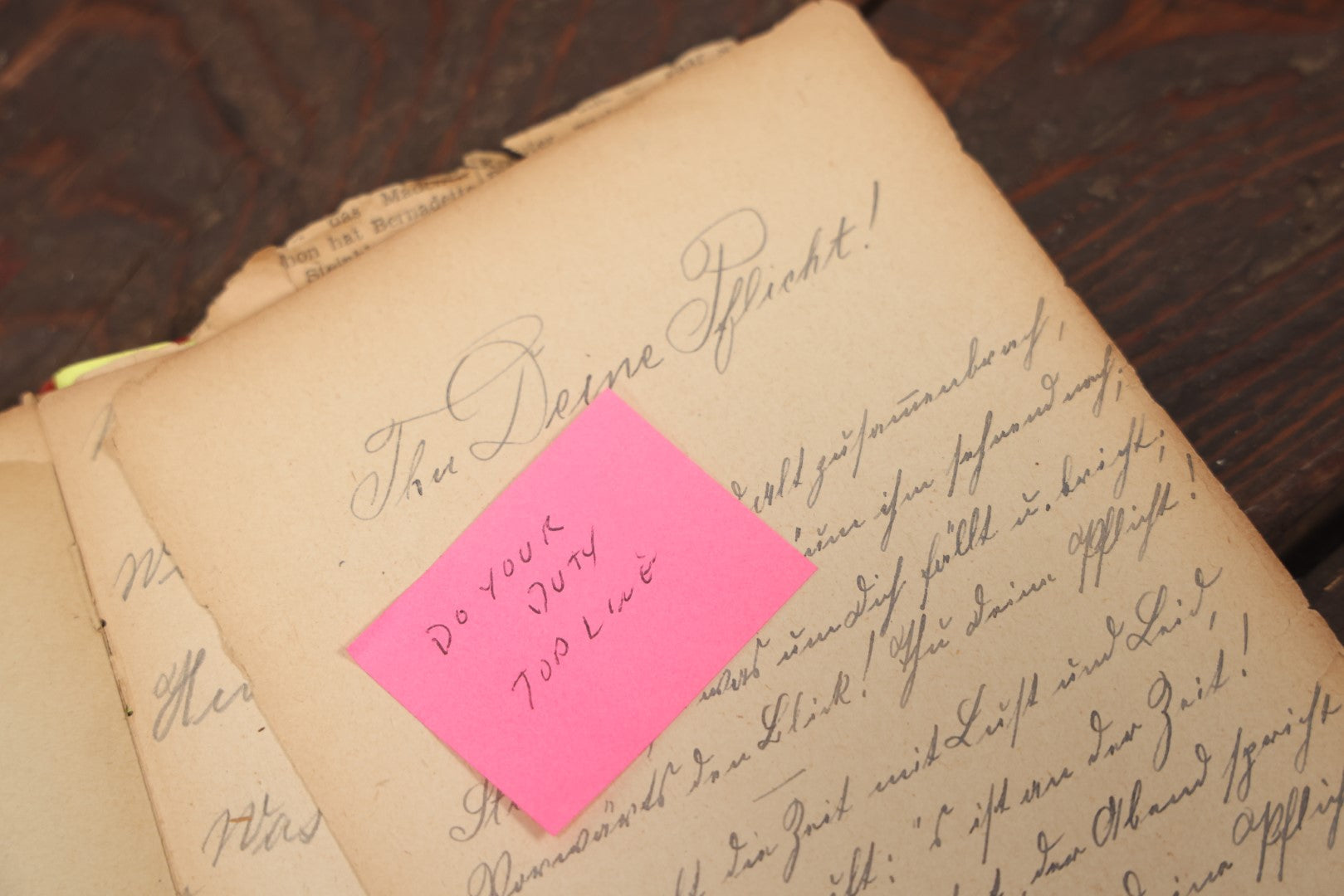 Lot 045 - Antique German Autograph Book, Belonging To Marie Matini, 1891, With Many Signatures, Poems, Hand Painted Cover