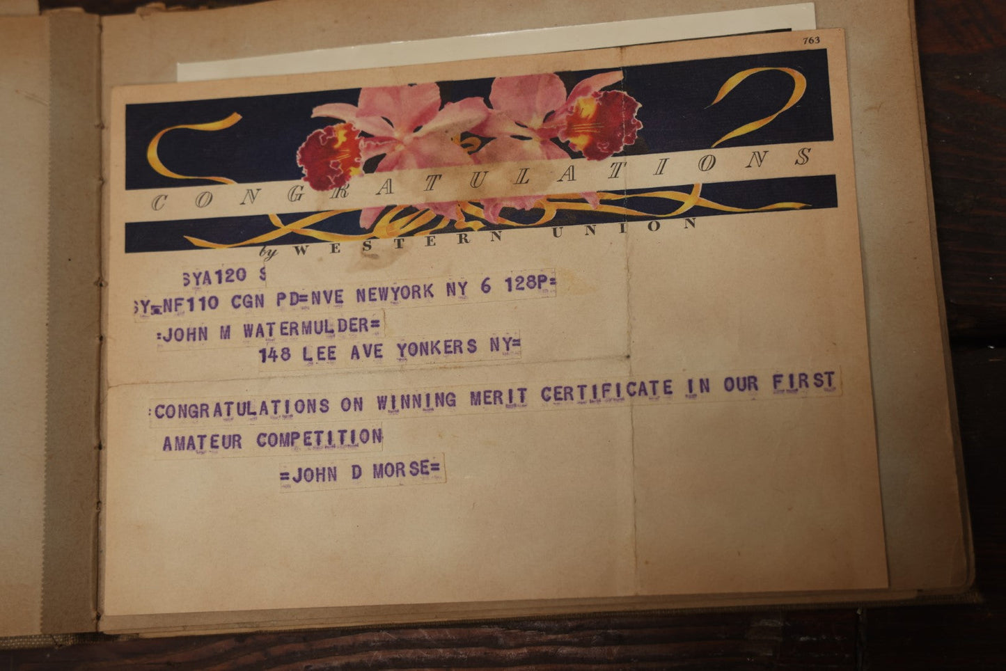 Lot 046 - Vintage Artist'S Scrapbook Of John M. Watermulder, New York, Containing Award Letters And Examples Of Paintings, With Hand Painted Cover