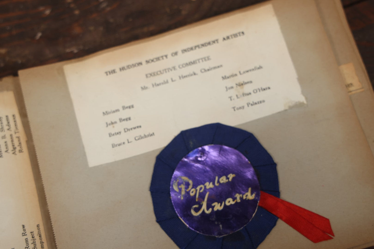 Lot 046 - Vintage Artist'S Scrapbook Of John M. Watermulder, New York, Containing Award Letters And Examples Of Paintings, With Hand Painted Cover