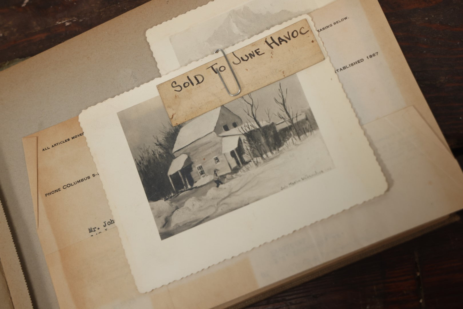 Lot 046 - Vintage Artist'S Scrapbook Of John M. Watermulder, New York, Containing Award Letters And Examples Of Paintings, With Hand Painted Cover