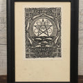 Lot 047 - Vintage Framed Ex Libris Bookplate With Pentagram, H. Groeneveldt