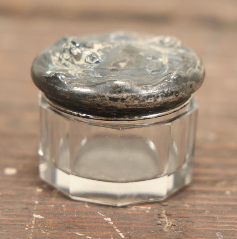 Lot 051 - Antique Art Nouveau Repousse Dresser Box With Sterling Silver Lid, Rose And Floral Design, Hallmarked