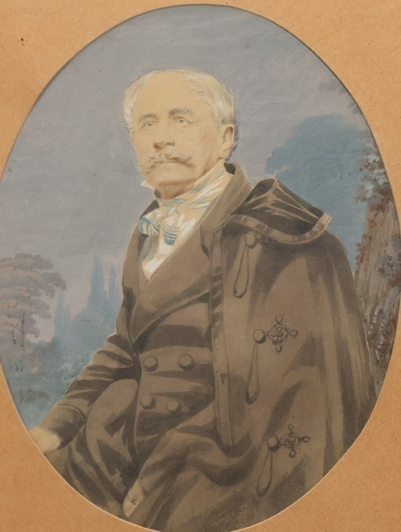 Lot 057 - Antique German Photograph Painted Over, Of Oberst (Colonel) Carl August Von Finckle, Born 1788, Died 1864
