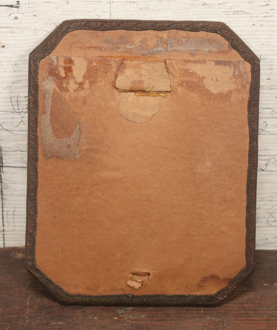 Lot 061 - Antique Photograph Of Pretty Victorian Woman In Textile, Doily Frame, Behind Glass