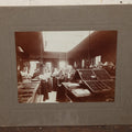 Lot 066 - Antique Boarded Occupational Photograph Of A Print Shop Office, With Women And Men At Work, Type Trays