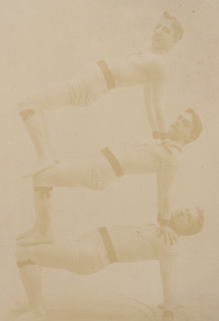 Lot 072 - Antique Cabinet Card Photograph Of Circus Performer Acrobats, The Brothers Kodak, Wynn Photographer, Detroit, Michigan