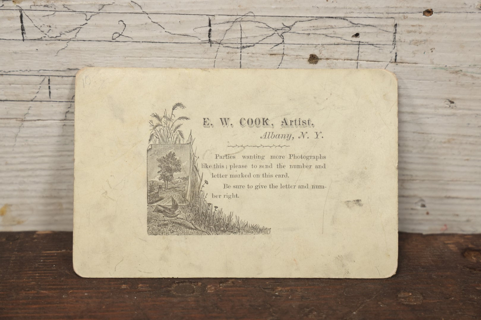 Lot 075 - Antique Cabinet Card Photograph Of A Large Group Of Rough And Tough Looking Men Standing Outside Of A Building, Possible Workers, Unidentified, E.W. Cook, Photographer, Albany, New York