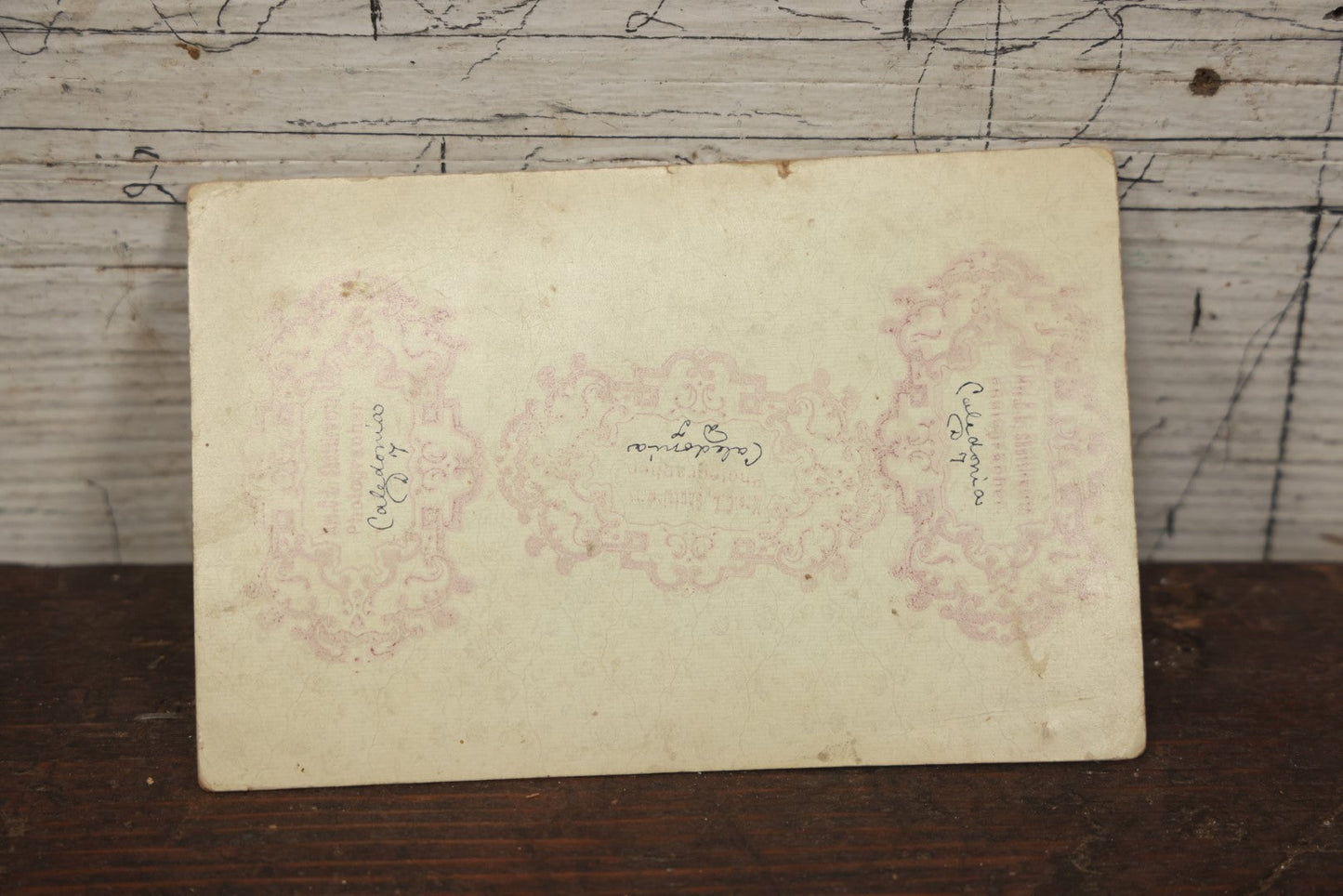 Lot 076 - Antique Cabinet Card Photograph Of A Group Of Men, Women, And Children In Sashes On A Horse Drawn Parade Float, Back Mark With "Caledonia" Written