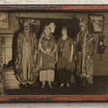 Lot 080 - Vintage Framed Photograph Of Two Men And Two Women In Exotic Costumes, Likely Part Of A Fraternal Gathering Or Party, Label From Holyoke, Massachusetts