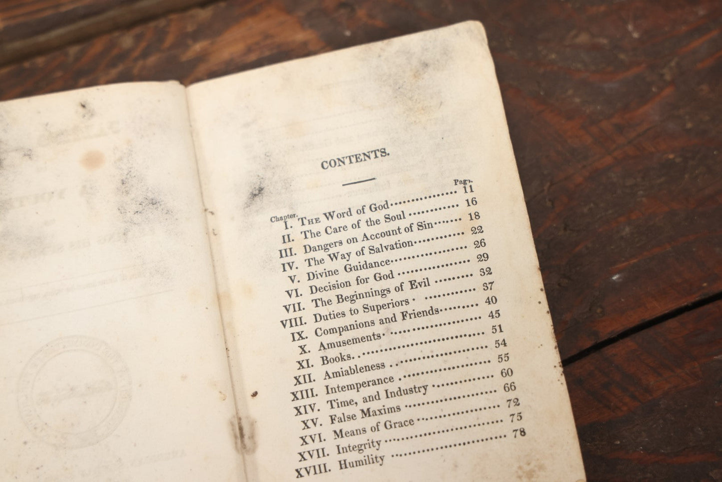 Lot 091 - "Parting Advice To A Youth Leaving Sunday School" Antique Book From The American Sunday School Union, Mid 19Th Century