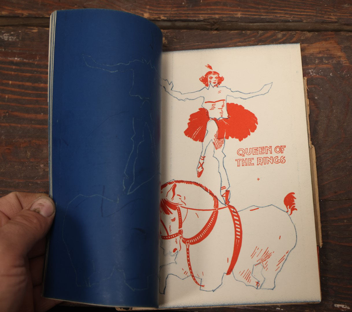 Lot 100 - Vintage Children'S Play Book, "Dotto Mystery Drawing: The Circus" Connect The Dots Craft Book With Clowns, Cover Detached, Used