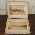 Lot 009 - Pair Of Antique Mounted Railroad Train Locomotive Photographs, Likely Pittsburgh And Connellsville Railroad, Circa 1880s, With Workers Visible