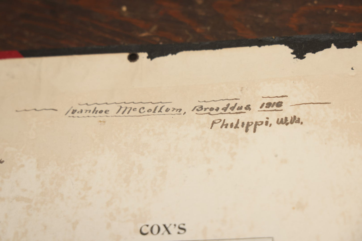 Lot 012 - Antique Herbarium And Plant Analysis Handwritten Book With Real Botanical Samples, Prepared By Ivanhoe McCollum, Alderson Broaddus University, Philippi, West Virginia, 1916, Almost Completely Full