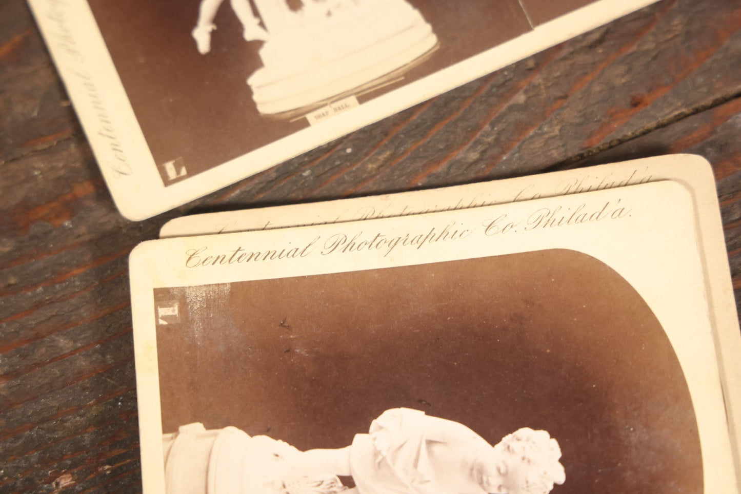 Lot 131 - Grouping Of Seven Antique Stereo Cards Showing Various Fine Art Sculptures And Statues From The International Exhibition Of 1876