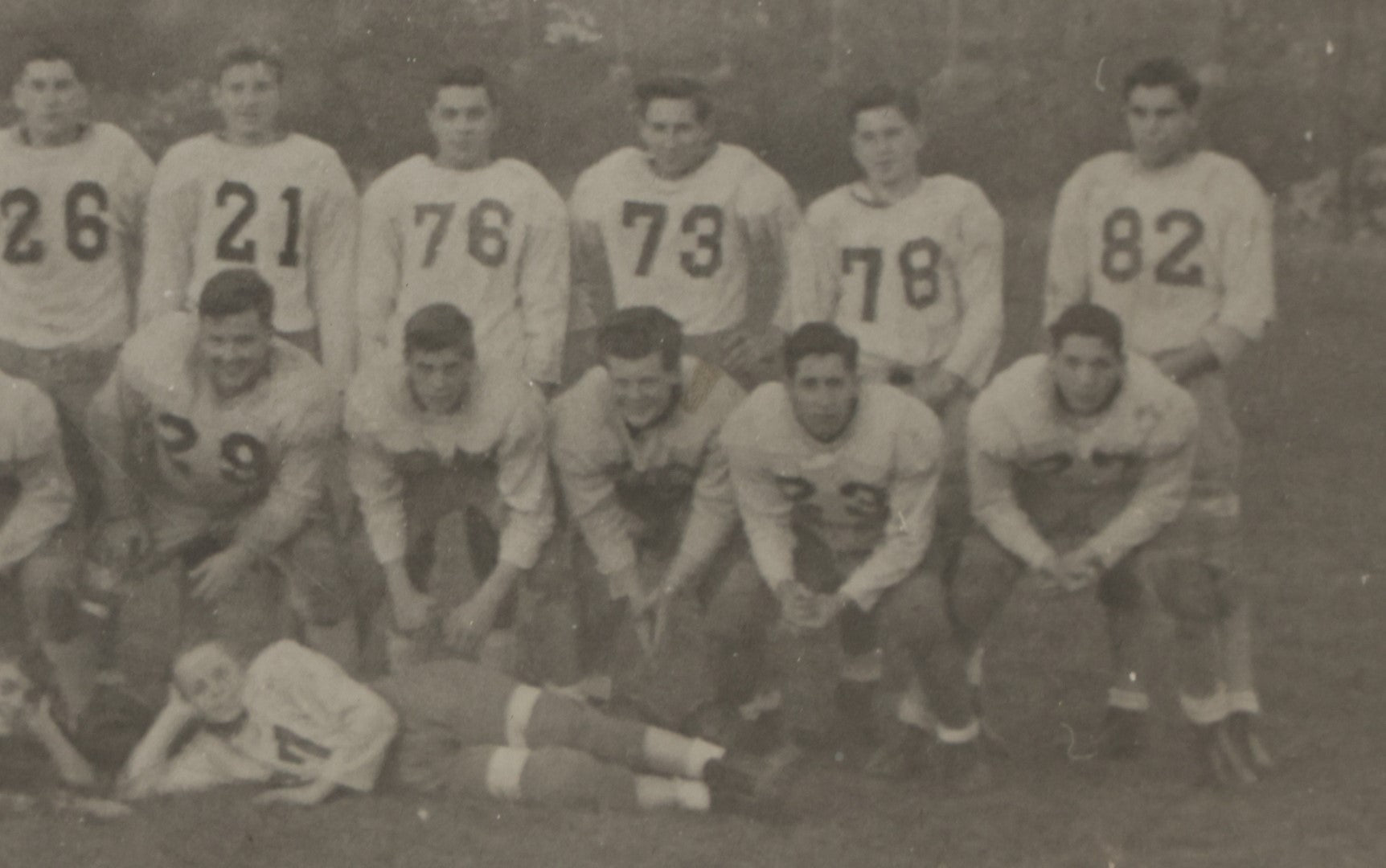 Lot 137 - Vintage Snapshot Photograph Of A Boys American Football Team, Circa 1940s