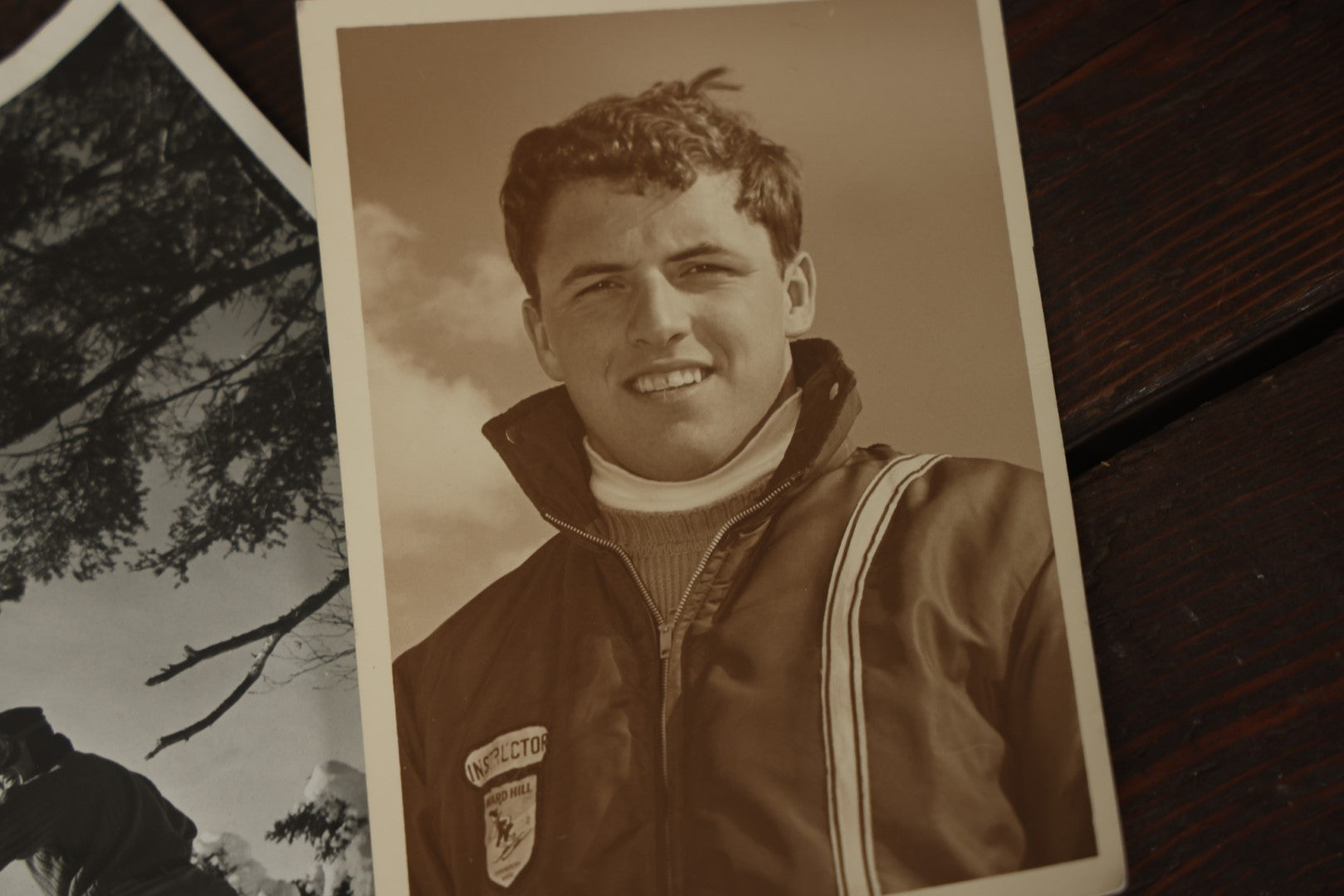 Lot 138 - Pair Of Vintage Skiing Photos, Including Handsome Ski Instructor From Ward Hill, Shrewsbury, Massachusetts, And Harry Labroad Skiing