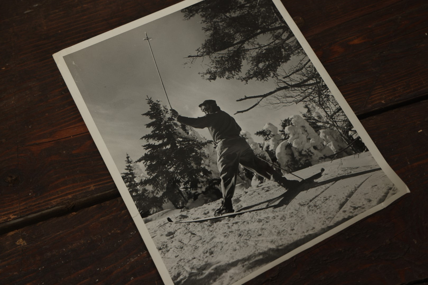 Lot 138 - Pair Of Vintage Skiing Photos, Including Handsome Ski Instructor From Ward Hill, Shrewsbury, Massachusetts, And Harry Labroad Skiing