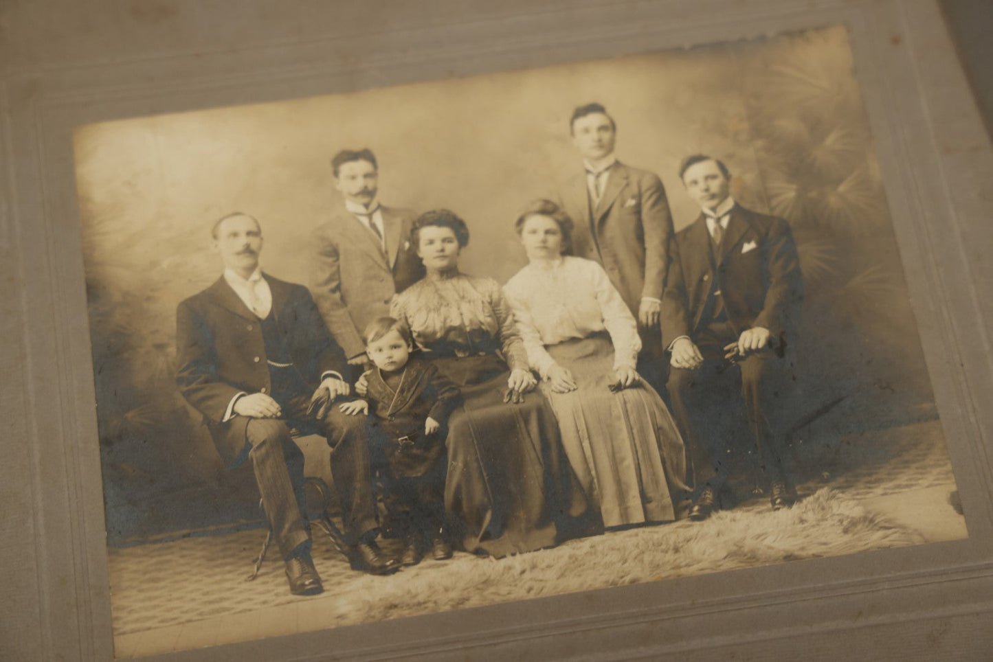 Lot 140 - Grouping Of Eight Antique Boarded Photos Of Groups Of People Outside, Turn Of The Century, Including Houses, Interior Shots, And More